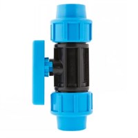 Кран шаровой компрессионный 20 х 20 для труб ПНД 864308