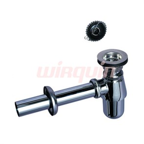 Сифон SL213 1 1/4 x 32 мм с выпуском, отвод с розеткой, пробка с цепочкой, хром 880541