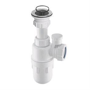 Сифон бутылочный (1 1/2'х40мм) с выпуском (70 мм нержавеющая решетка), пробкой и вентиляционным кл 882434