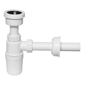 Сифон бутылочный (32ммх32мм) для писсуаров с приёмной воронкой (D44-53мм), отводной трубой (L215мм, 870607