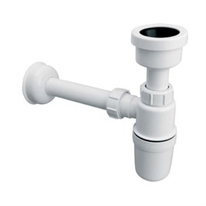 Сифон бутылочный (32ммх40мм) для писсуаров с приёмной воронкой (D44-53мм), отводной трубой (L215мм, 867144