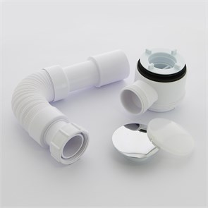 Сифон бутылочный для поддона c раздвиж. L=300-500 мм трубой, высота 65 мм, выход 40/50, хром 872224