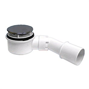 Сифон бутылочный для поддона с выпуском (H50мм; выпуск/нержавейка 