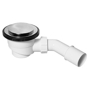 Сифон бутылочный для поддона с выпуском (H82мм; латунь выпуск/пробка тип-