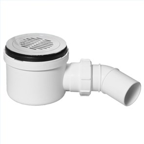 Сифон бутылочный для поддона с выпуском (H85мм; латунь выпуск/сливная решётка-дизайн 