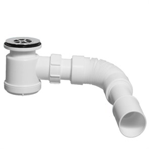 Сифон бутылочный для поддона с выпуском (H92мм; латунь выпуск/сливная решётка D70,h35мм/D45мм) и отв 870543