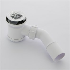 Сифон бутылочный для поддона слив 50-60 мм с пластик. выпуском, высота 92 мм, выход 40/50 мм, хром 868203