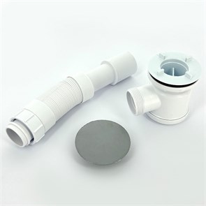 Сифон бутылочный для поддона слив 50-75 мм с пласт. вып, высота 92 мм, выход 40/50 мм, гофра, хром 867346