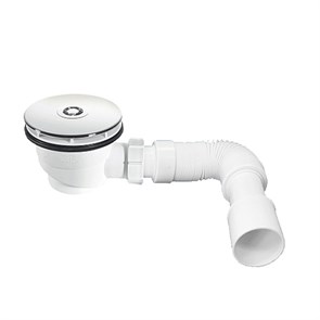 Сифон бутылочный для поддона, высота трапа 82 мм, труба 300-500 мм, выход 40/50 мм 861607