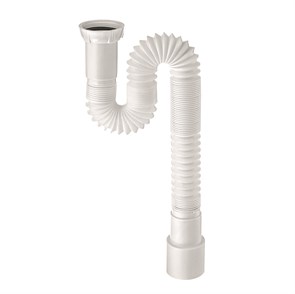 Сифон гофрированный без выпуска 1 1/2 х 40/50 мм, L800 мм с хомутом жёсткости 879648