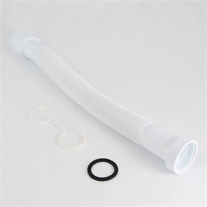 Сифон гофрированный Мини Элит 1 1/2 х 40/50 мм без выпуска, удлинённый L1200 мм, с хомутом жёсткости 874393