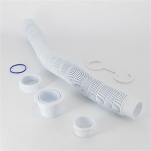 Сифон гофрированный Элит 1 1/2 х 50/40 мм без выпуска, удлинённый L1200 мм, с хомутом жёсткости 883649