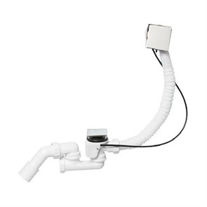 Сифон для ванн/поддонов с выпуском и переливом (L330-700ммхD34мм поворотное управление, D70мм нержав 877507