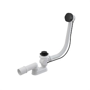 Сифон для ванны автомат комплект, черный-мат, арт. A55BLACK-80 860485