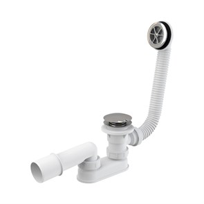 Сифон для душевого поддонa CLICK/CLACK 420 x 40/50 мм с переливом, металл 861714