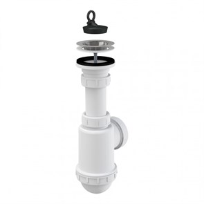 Сифон для мойки c нержавеющей peшeткой D70 1 1/2