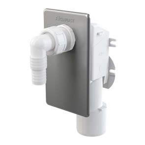 Сифон для стиральной машины под штукатурку, 50 х 23/20 мм, нерж. сталь 871101