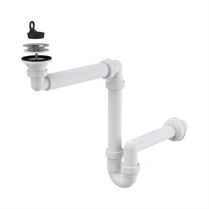 Сифон для умывальника экономящий пространство, D=62 мм, выход 40 мм 857637