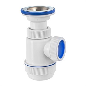 Сифон Мини Элит 1 1/2 х 40 мм с литым выпуском, нерж. чашка D70 мм 883846