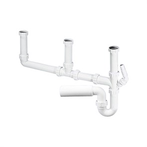 Сифон трубный P-образный без выпуска ( 1 1/2