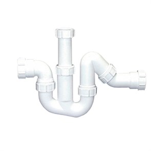 Сифон трубный P/S-образный без выпуска проходной (40ммх 1 1/2