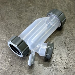 Сифон трубный S-образный без выпуска для слива конденсата с дополнительным отводом Ду=17мм 882863