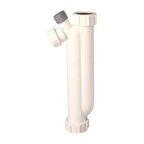 Сифон трубный S-образный без выпуска для слива конденсата с дополнительным отводом Ду=17мм; высота г 866172