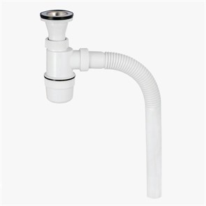 Сифон Эконом 1 1/2 х 40 мм, нерж. чашка D70 мм и с гибким гофроколеном L650 мм 40х40 мм 866051