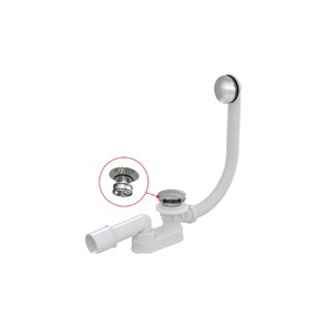 Слив-перелив Alcaplast click-clack, металл, хром 861502