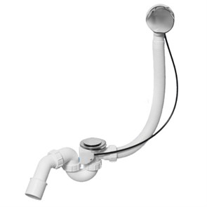 Слив-перелив L=1000 х 34 мм, метал. 70 мм слив, выход 40/50 мм, хром, пакет 869293