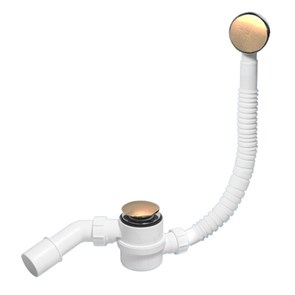 Слив-перелив L=330-700 х 34 мм с раздв. перел., 70 мм слив, выход 40/50 мм, античная бронза 882820