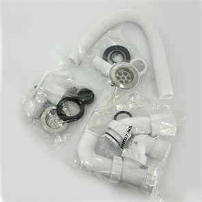 Слив-перелив L=368 х 34 мм с ревизией, пробка, цепочка, выход 40/50 мм, хром 882910