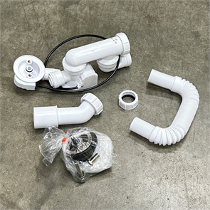 Слив-перелив L=380-700 х 34 мм метал. 70 мм слив, выход 40/50 мм, хром 870321