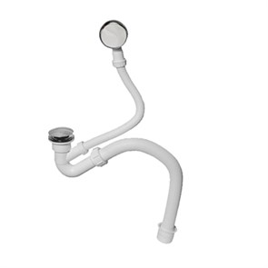 Слив-перелив L=500 х 40 мм, метал. 70 мм слив, пробка-кнопка, выход 50 мм, хром 879944