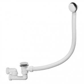 Слив-перелив L=700 х 34 мм метал. 70 мм слив, пробка-кнопка, выход 40 мм, хром 877150