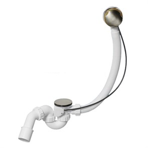 Слив-перелив McAlpine для ванны 1½' 'х 40 мм, L510 мм x 34 мм, выход 40/50 мм, пакет, сатиновый нике 863109