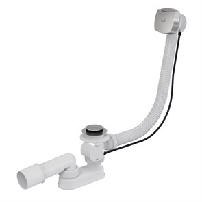 Слив-перелив для ванны полуавтомат, малая пробка, хром 875625