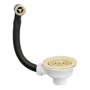 Слив-перелив для мойки L=229 х D25 мм, кругл. отв., 113 мм фильтр. реш., выход 1 1/2