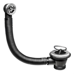 Слив-перелив для мойки под круглое отверстие перелива регулируемый (L230ммхD25мм, D60мм нержавейка с 874230