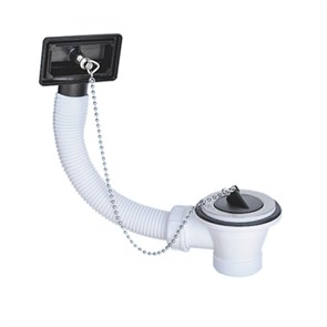 Слив-перелив для мойки под прямоугольное отверстие перелива (L195ммхD25мм, D60мм нержавейка сливная 857873