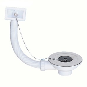 Слив-перелив для мойки под прямоугольное отверстие перелива (L229ммхD25мм, D113мм нержавейка сливная 882569