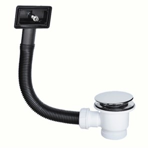 Слив-перелив для мойки под прямоугольное отверстие перелива (L229ммхD25мм, D70мм нержавейка сливная 860058