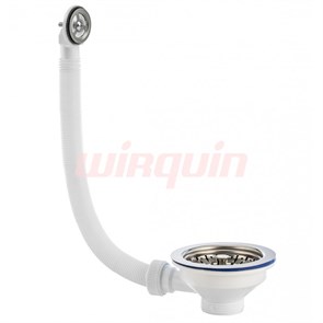 Слив-перелив для мойки Элит 1 1/2, нерж. чашка D114 мм и с круглым переливом L300 мм 872040