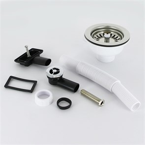 Слив-перелив для рак. 113 мм нерж. решетка под круг./прямоуг. отв. L=235 х 25 мм, выход 1 1/2