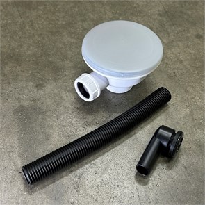 Слив-перелив для раковины L=235 х 25 мм, кр.отв., 113 мм реш.(металл), вых. 1 1/2