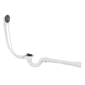 Слив-перелив Мини Элит 1 1/2 х 40 мм с нерж. чашками, L500 мм 40 х 40/50 мм, с пробкой на цепочке 872515