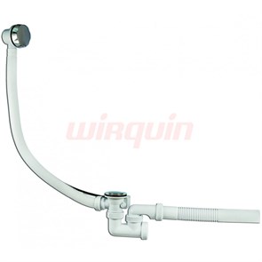 Слив-перелив Универсал 1 1/2 х 40 мм полуавт., L700 мм и с гофропатрубком L320 мм 40х40 мм, хром 861886