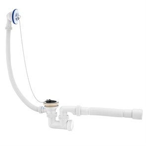 Слив-перелив Универсал 1 1/2 х 40 мм, реш. пластик, L500 мм 40 х 40/50 мм, с пробкой на цеп. 862325