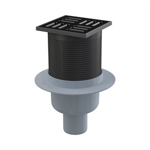 Сливной трап 105×105/50 мм прямой сток SMART APV32BLACK 877718