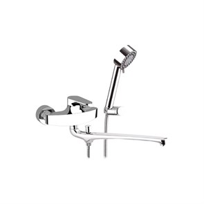 Смеситель для ванны Remer Class Line, длинный излив, с ручным душем и шлангом в комплекте, хром 866408